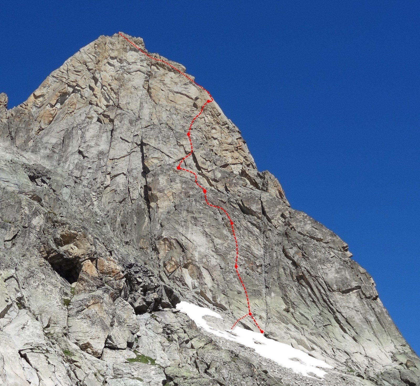 Topo Caro Airline — Aiguille Dibona (westwand)