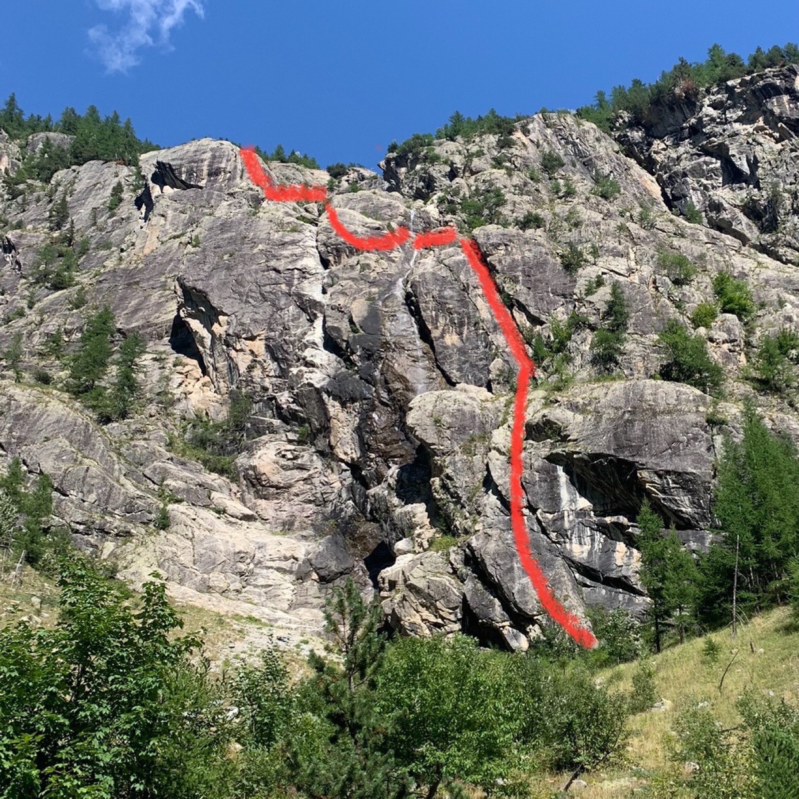 Topo Cascade Blues — sector La Draye